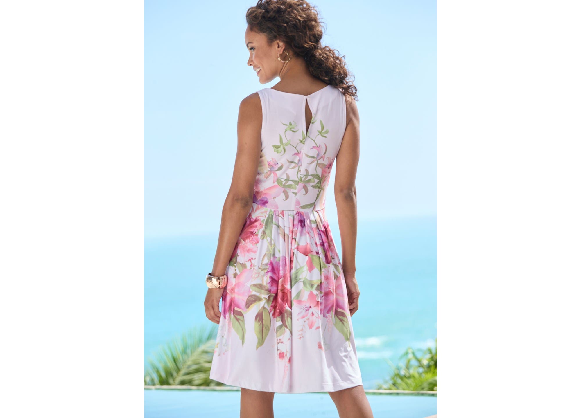 Pleated Floral Dress (Women) | Nordstrom
