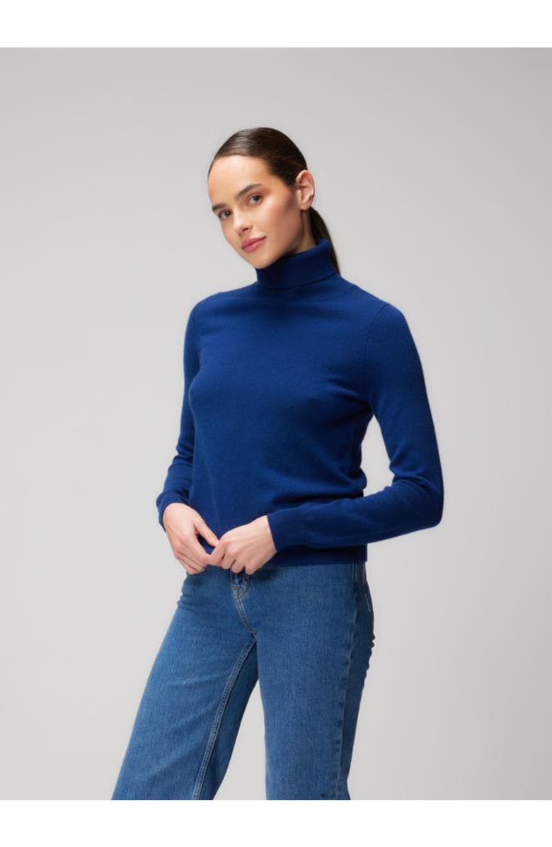 Majestic Filatures Cashmere L/S Turtleneck, Main, color, Bleu Roi