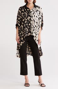 PATRIZIA LUCA Oversize Two-Tone Button-Up Shirt