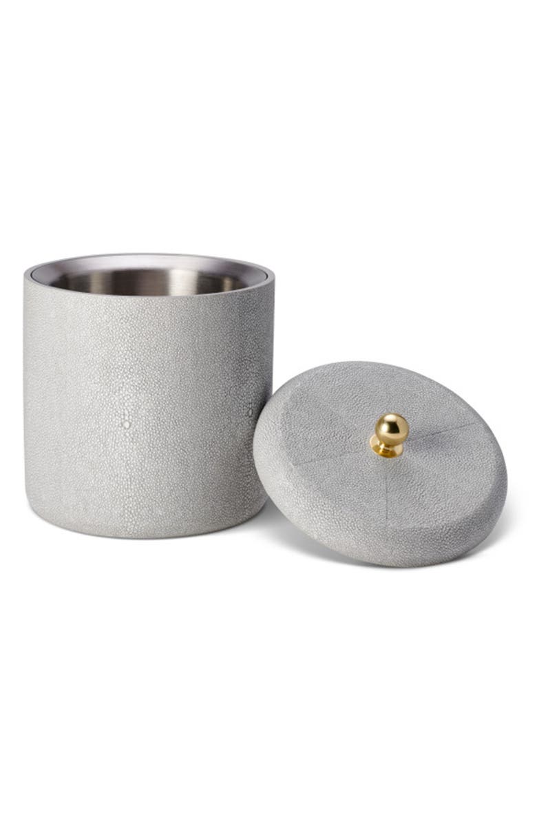 Aerin Faux Shagreen Ice Bucket, Alternate, color, Dove