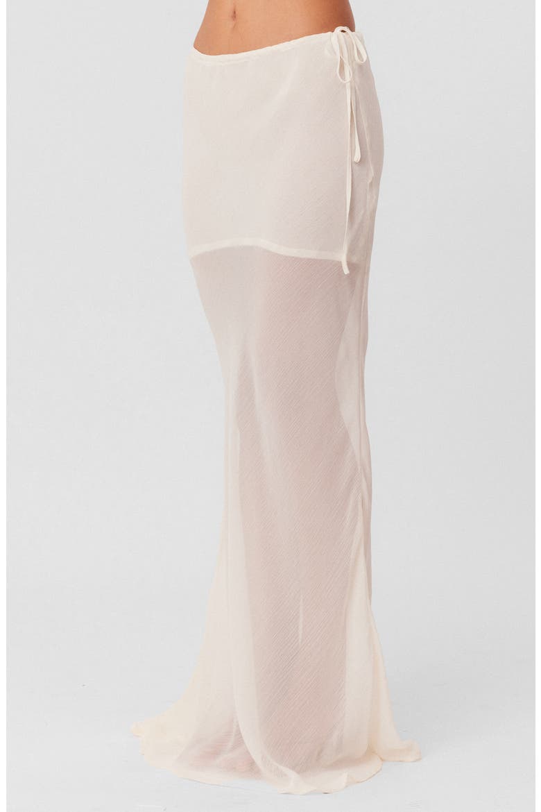 Tamara Sheer Maxi Skirt, Alternate, color, OFF WHITE