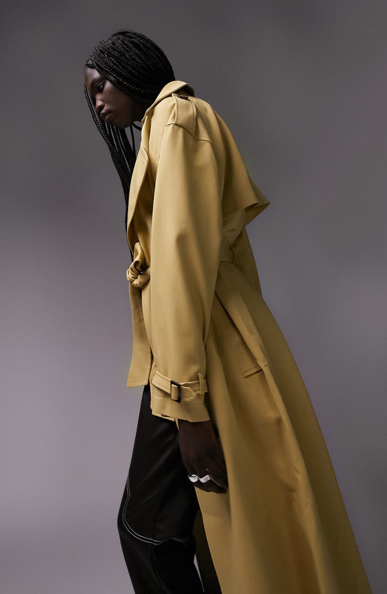 Topshop Soft Classic Trench Coat, Alternate, color,