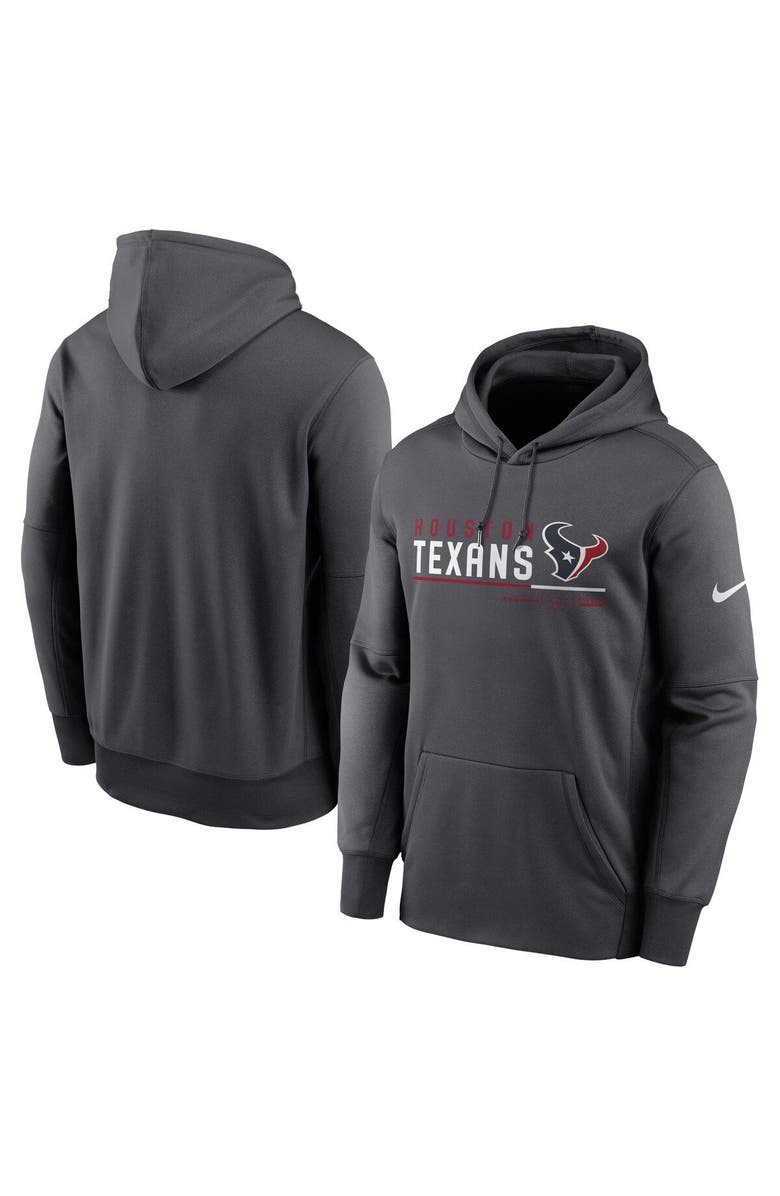 Nike Men's Nike Anthracite Houston Texans Prime Logo Name Split Pullover Hoodie, Main, color, Anthracite