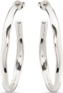 UNODE50 Sleek Open Hoop Earrings