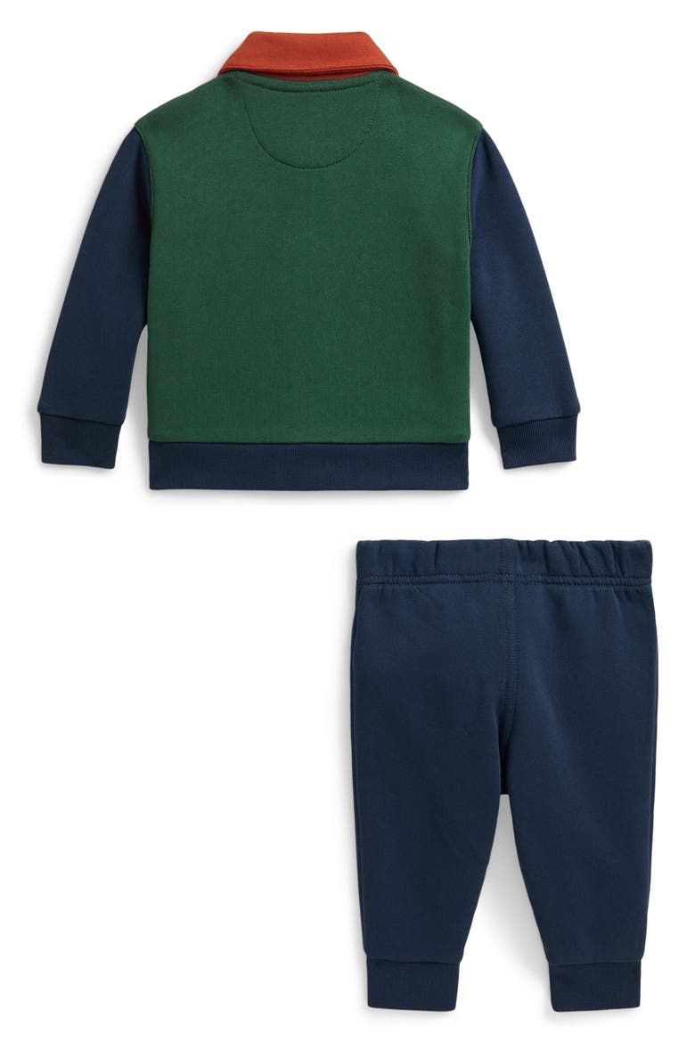Kids' Fleece Jacket & Joggers Set, Alternate, color, VERANO GREEN MULTI