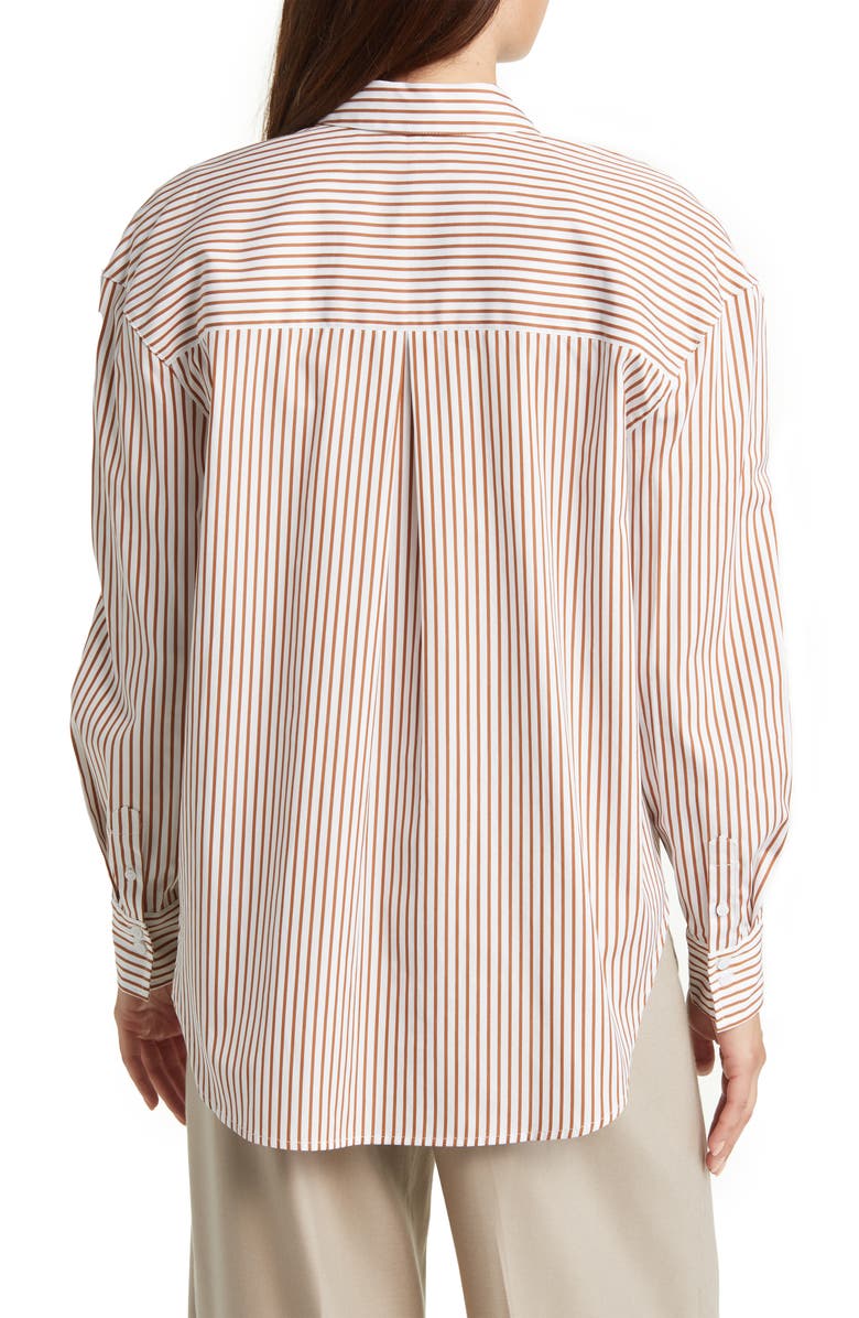 Nordstrom Stripe Oversize Cotton Poplin Shirt, Alternate, color,