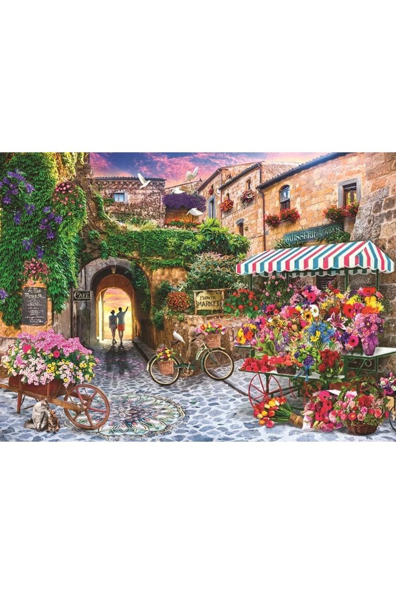 The Flower Market 1000 piece Jigsaw Puzzle for Adults, Alternate, color, Multicolor