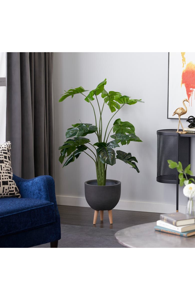 GINGER BIRCH STUDIO Monstera Artificial Decorative Foliage - 53" - Green, Alternate, color, Multi