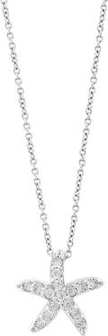 EFFY Sterling Silver Diamond Starfish Pendant Necklace - 0.14ct.