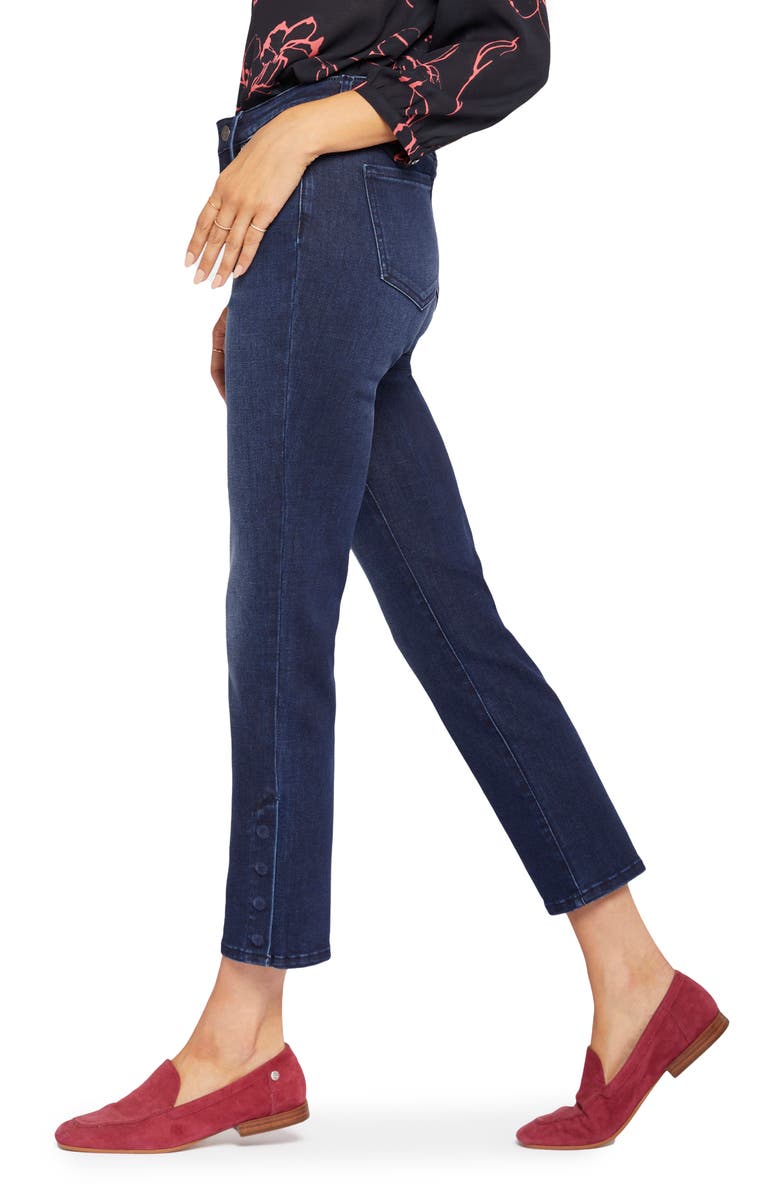 NYDJ Sheri Button Hem Ankle Slim Jeans, Alternate, color, 