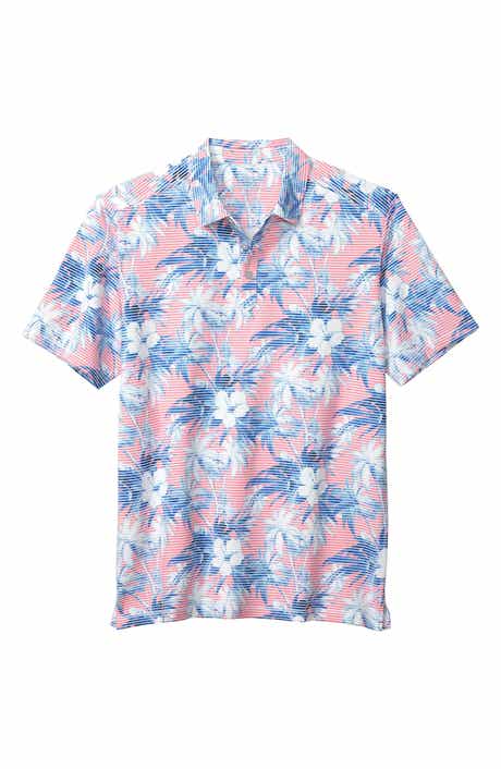 Tommy Bahama Costa Wave Hibiscus Isle Cotton & Linen Polo