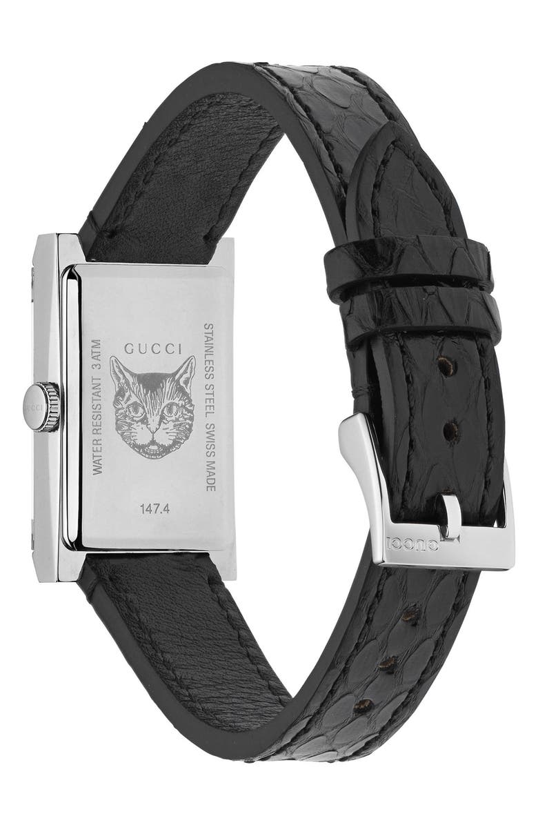 Gucci G-Frame Genuine Python Strap Watch, 21mm x 34mm, Alternate, color,