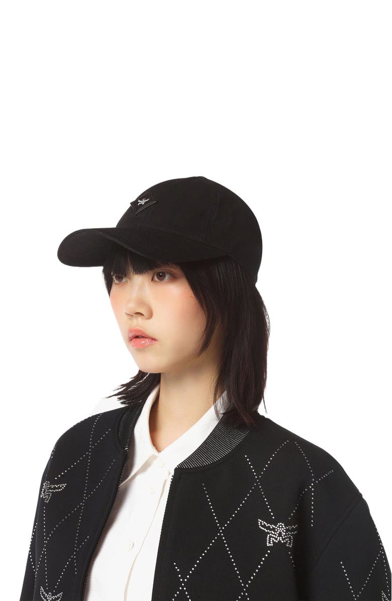 MCM Essential Diamond Cap in Cotton Twill, Alternate, color,
