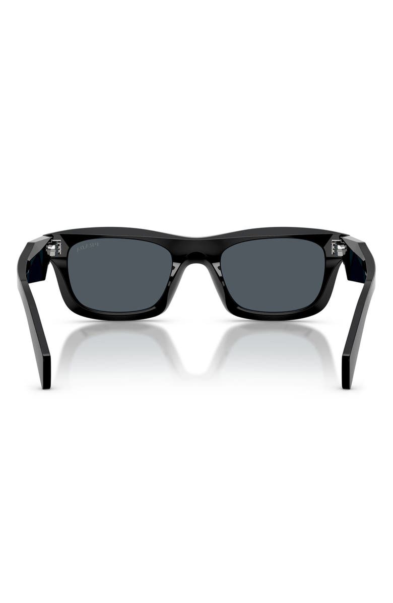 Prada 50mm Pillow Sunglasses, Alternate, color, Black / Dark Grey