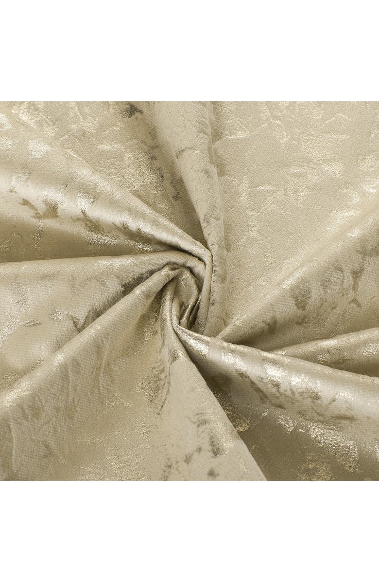 DAINTY HOME Set of 2 Jacquard Room Darkening Curtains, Alternate, color, Linen Gold