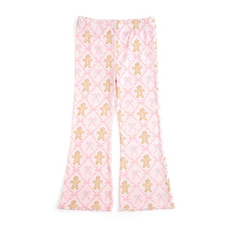 Gingerbread Bow Trellis Christmas Flare Legging