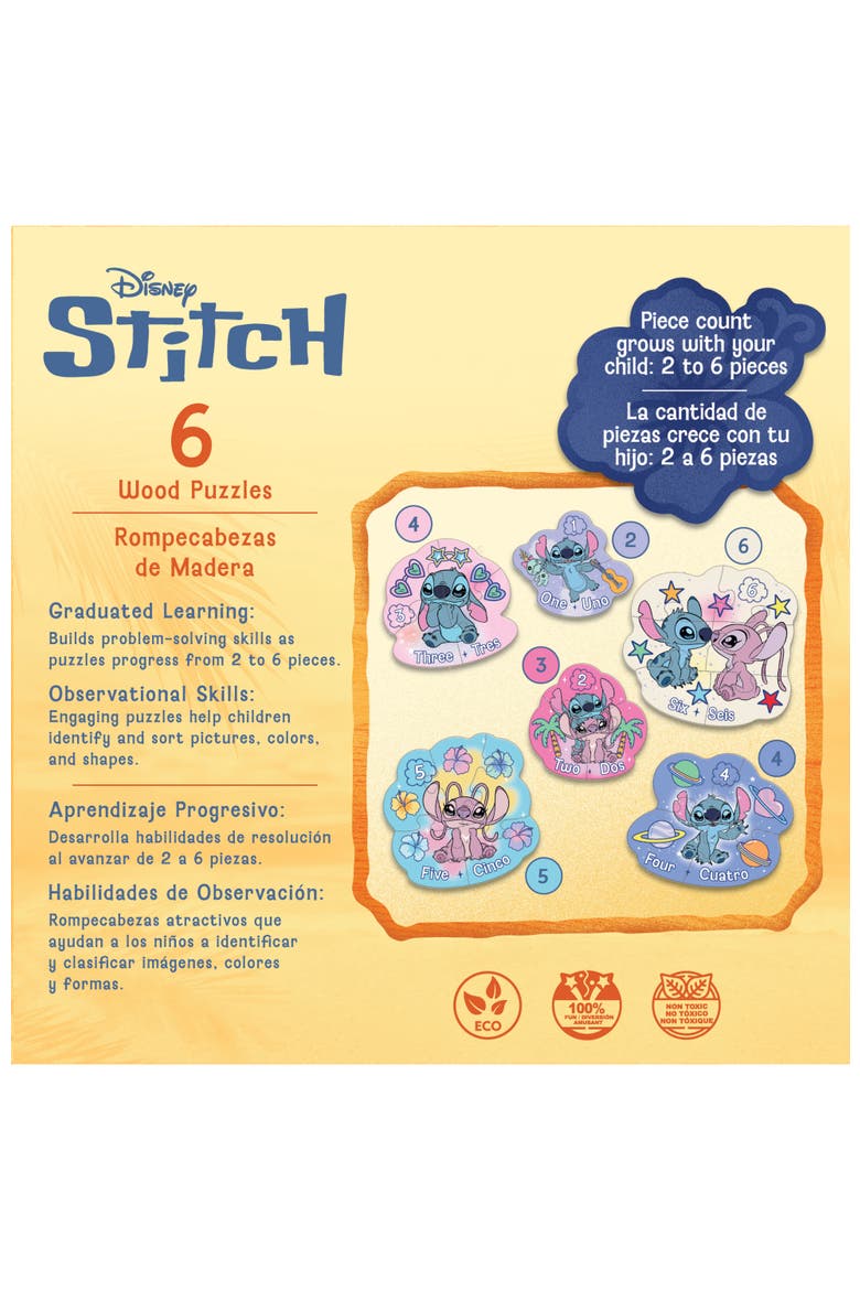 Stitch 6-Pack Wood Shaped Puzzles | Nordstrom