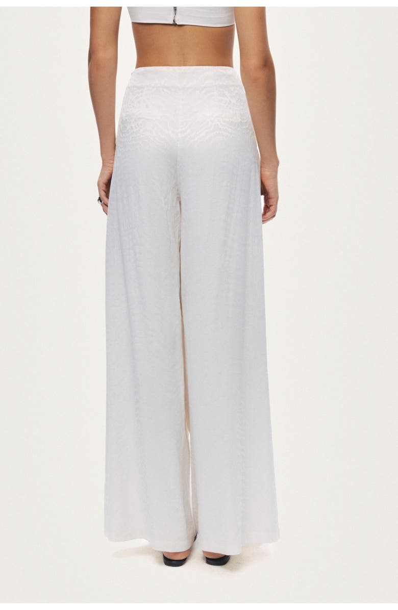 Nocturne Lace Up Wide Leg Pants, Alternate, color, Ivory