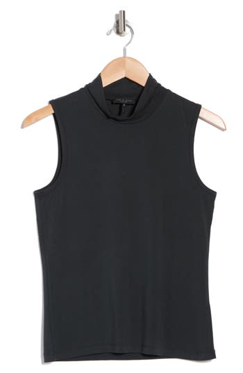 Rag & Bone Arina Turtleneck Tank In Black