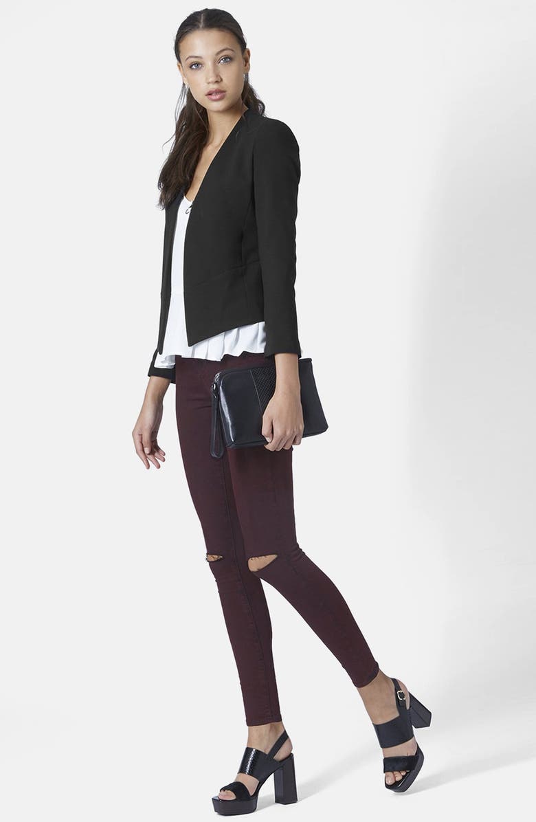 Topshop Moto Destructed Ultra Skinny Jeans, Alternate, color, 