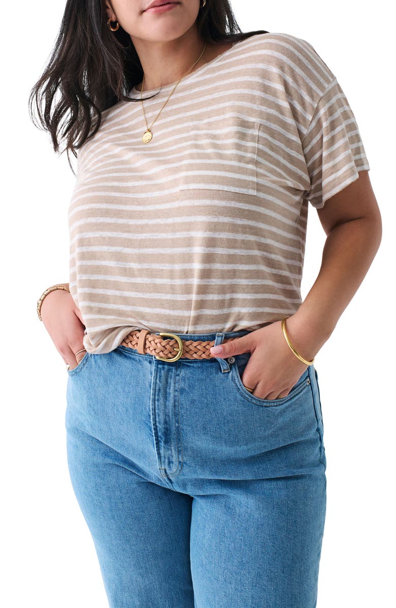 Faherty Sonoma Linen T-Shirt, Main, color, 