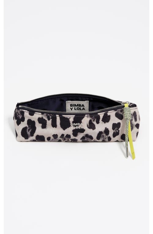 Bimba Y Lola Gray Leopard Print Nylon Case