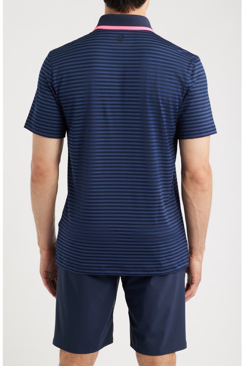 Stripe Mesh Golf Polo, Alternate, color, TWILIGHT
