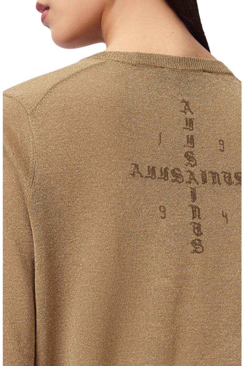 Tilli Metallic Long Sleeve T-Shirt Dress, Alternate, color, GOLD