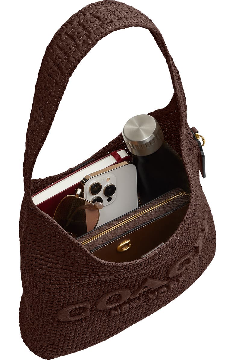 COACH Brooklyn Refined Weave Shoulder Bag, Alternate, color, Maple