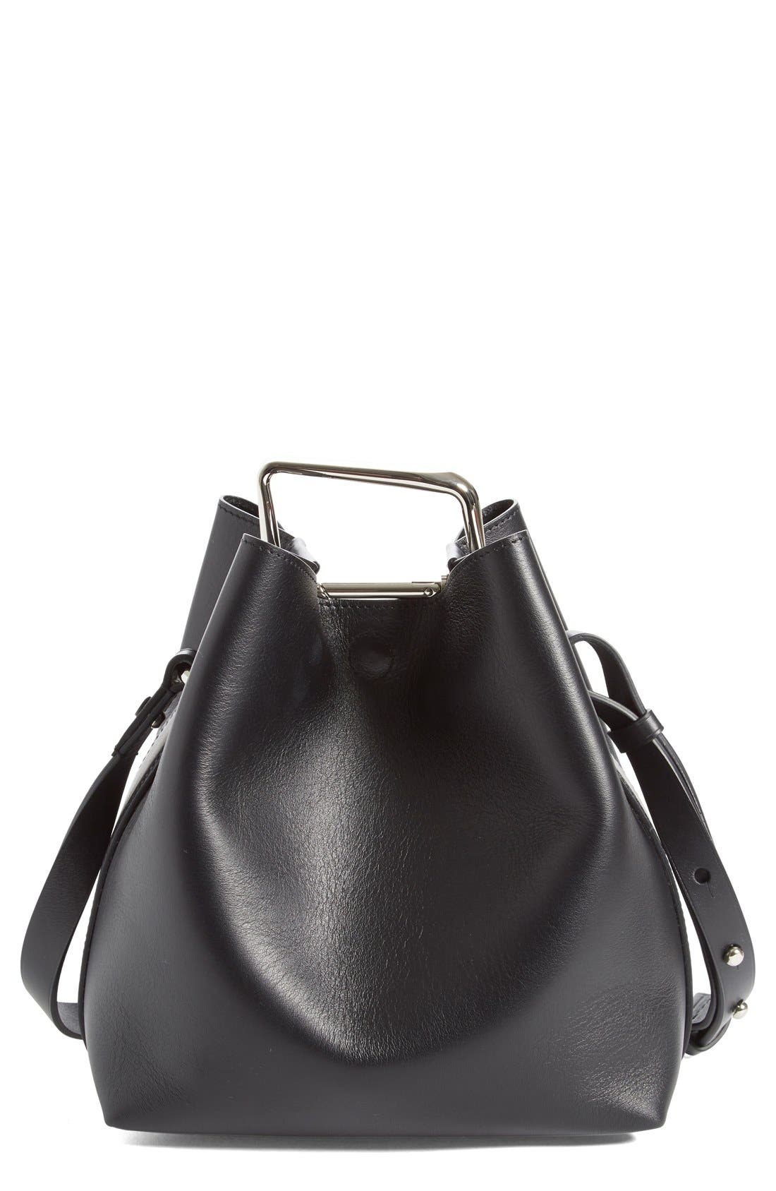 3.1 Phillip Lim 'Mini Quill' Leather Bucket Bag, Main, color, 
