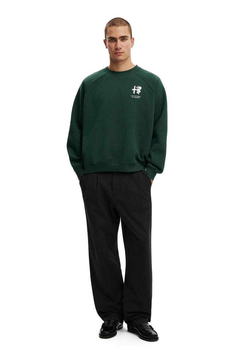 Men's Box Fit Alfa Romeo Sweater, Alternate, color, Lcn Alf Pineneedle Green
