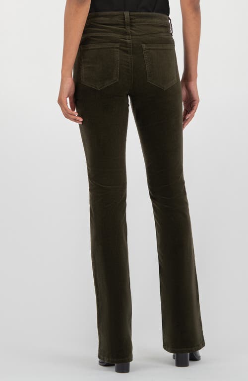 Kut From The Kloth Natalie Mid Rise Bootcut Corduroy Pants In Green