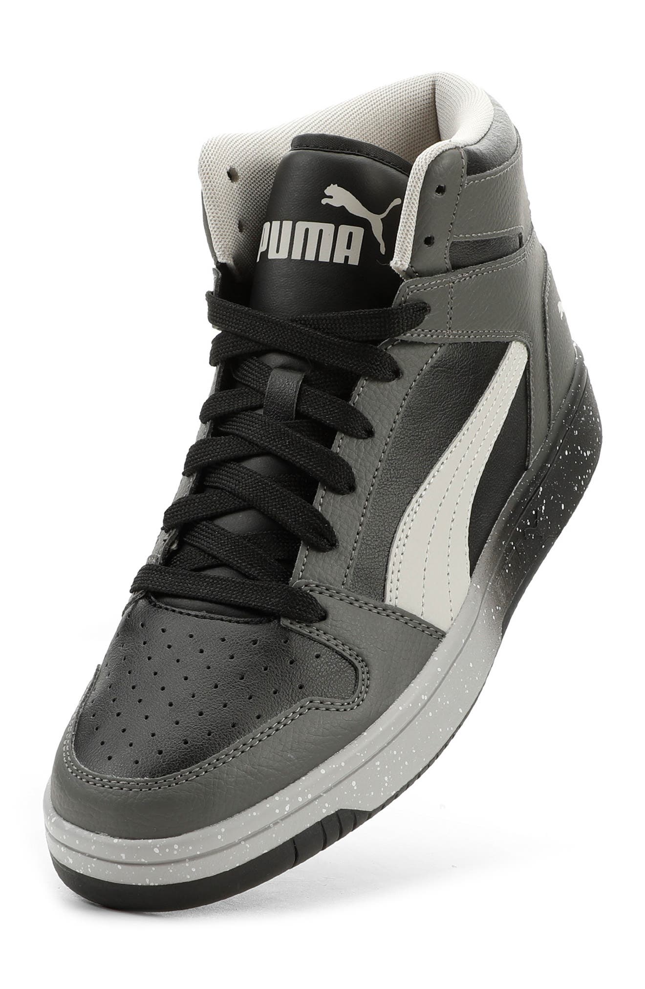 Rebound Layup Speckle Fade High Top Sneaker, Alternate, color, COOL DARK GRAY/ LIGHT GRAY