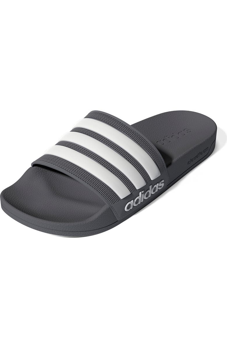 adidas Shower Slide Sandal, Main, color, Grethr/Ftw