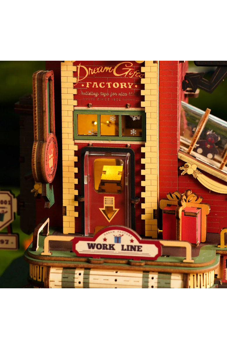 Uncommon Goods Christmas Gift Factory with Motion DIY Kit by ROBOTIME LLC, Alternate, color, 