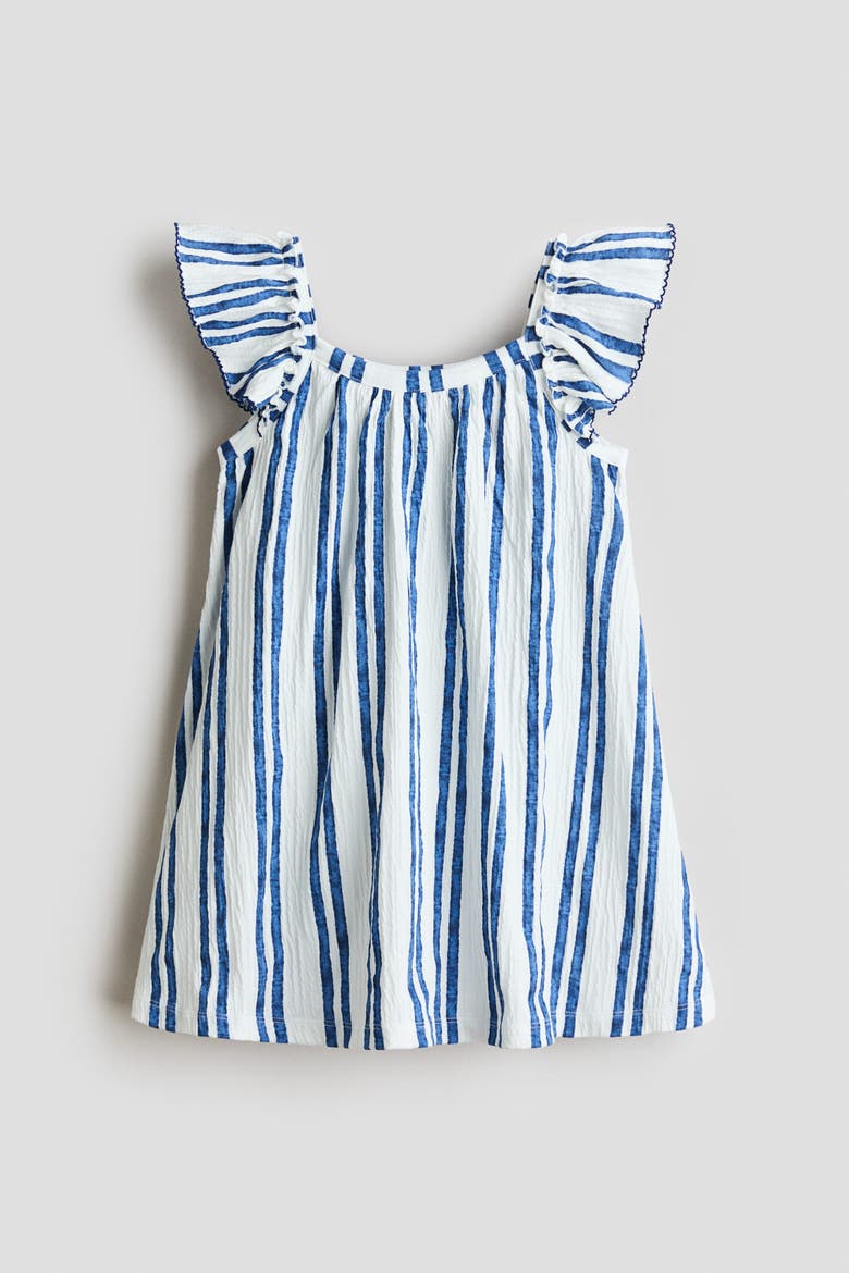 Textured Jersey Dress, Alternate, color, White/blue striped