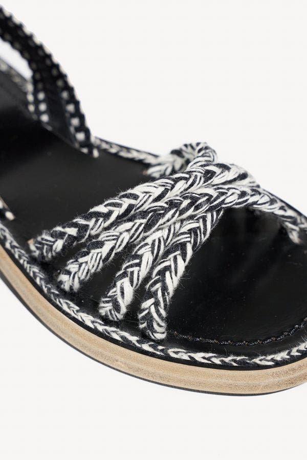 Amambaih Graciela Sandals, Alternate, color, Ivory-Black