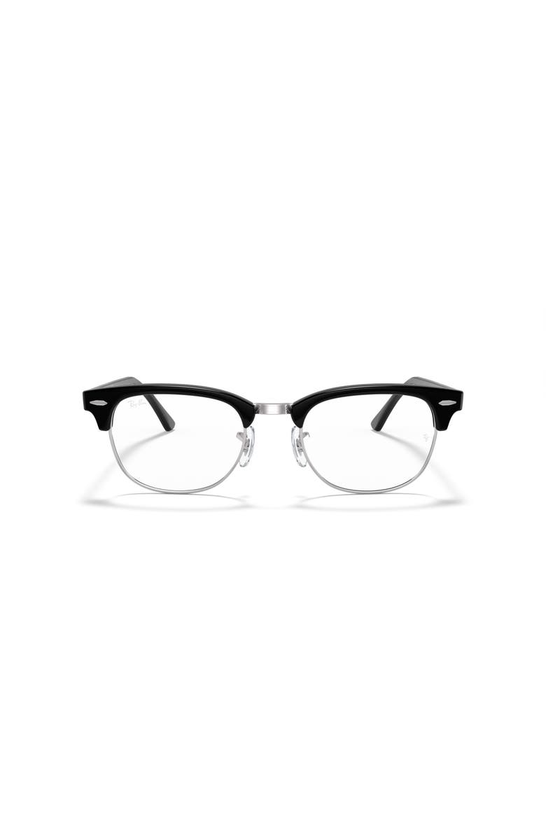 Ray-Ban 53mm Square optical glasses, Alternate, color, Black