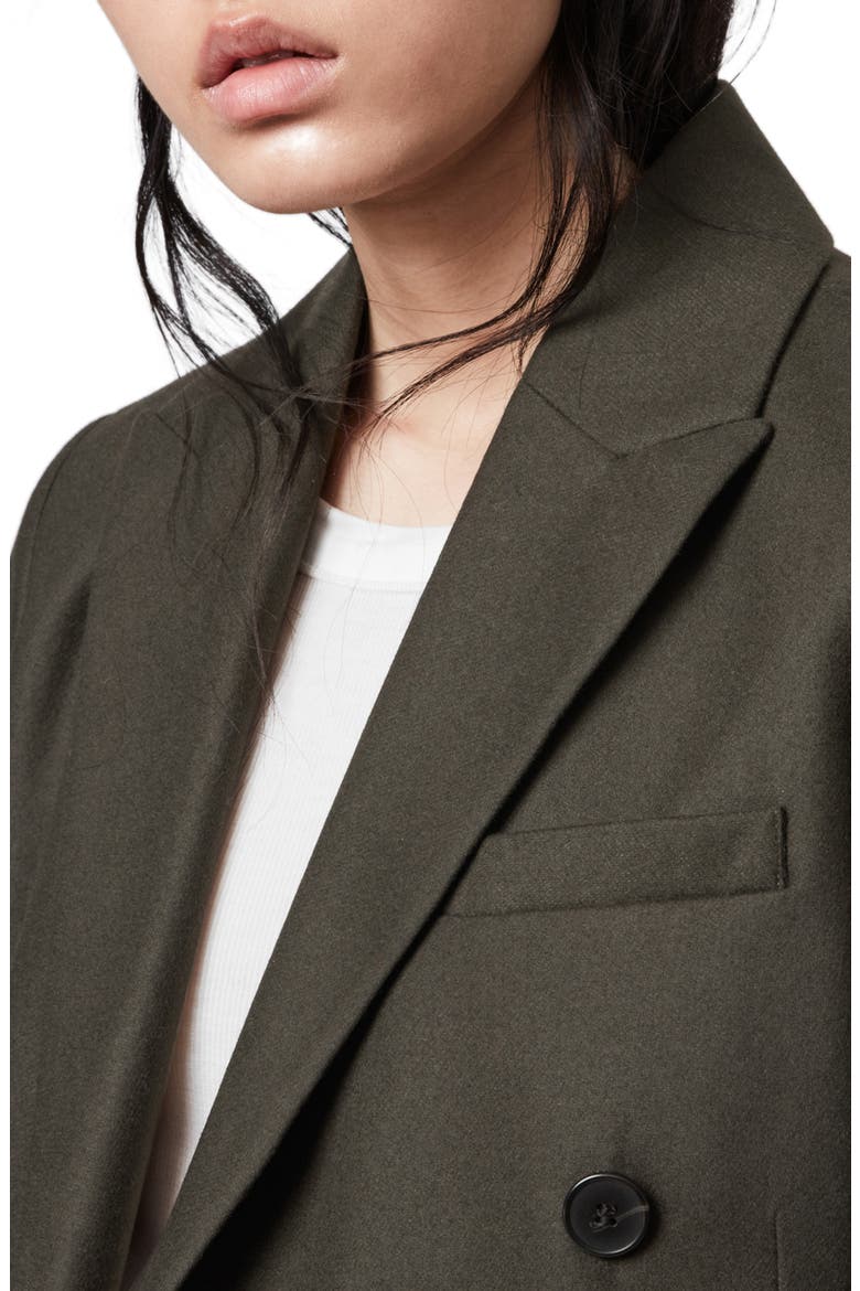 Astrid Double Breasted Blazer, Alternate, color, KHAKI GREEN