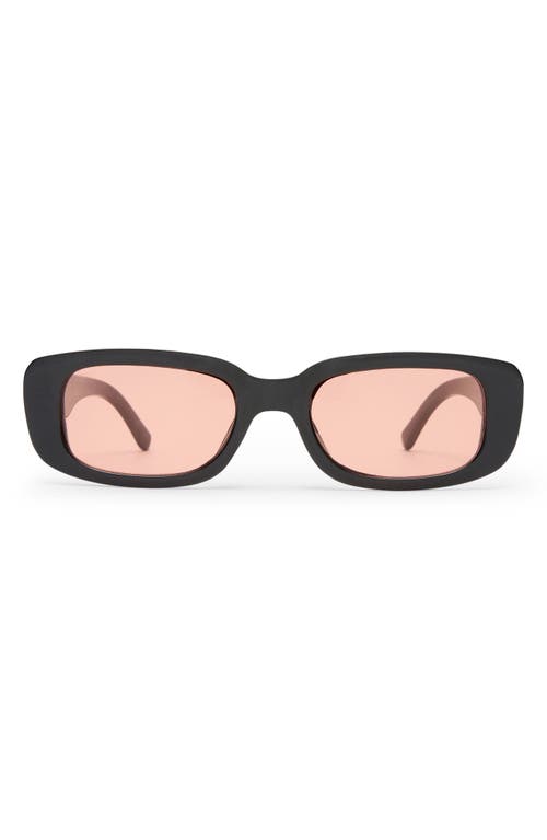 Aire Ceres 51mm Rectangular Sunglasses In Black/cinnamon Tint