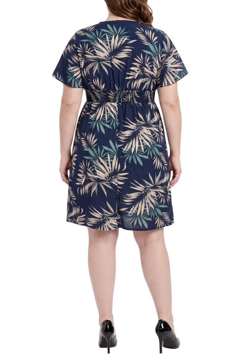 Floral Surplice Neck Minidress, Alternate, color, BLUE FLORAL