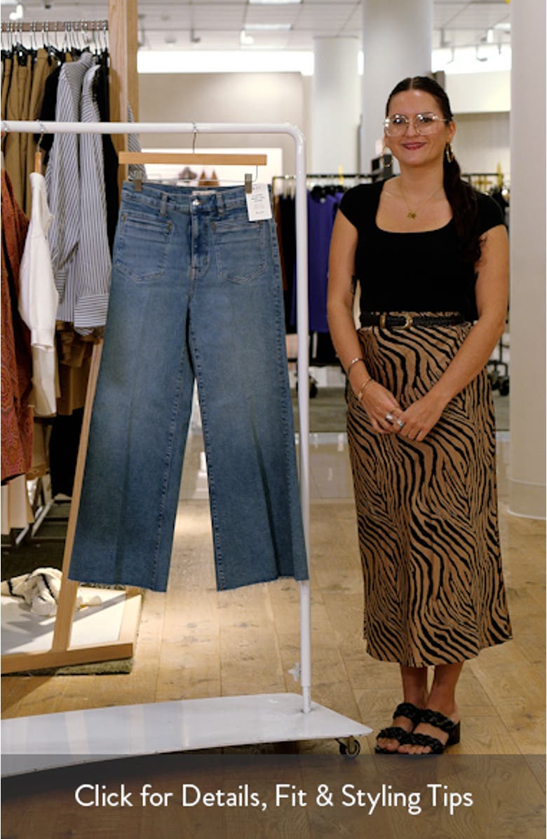 The Flared Wide Leg Crop Jeans, sales video thumbnail