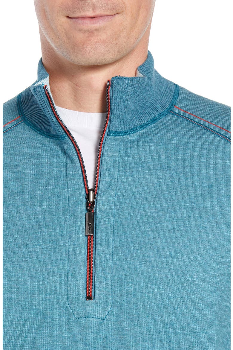 Flipsider Reversible Quarter-Zip Pullover, Alternate, color, SEAGROVE HEATHER
