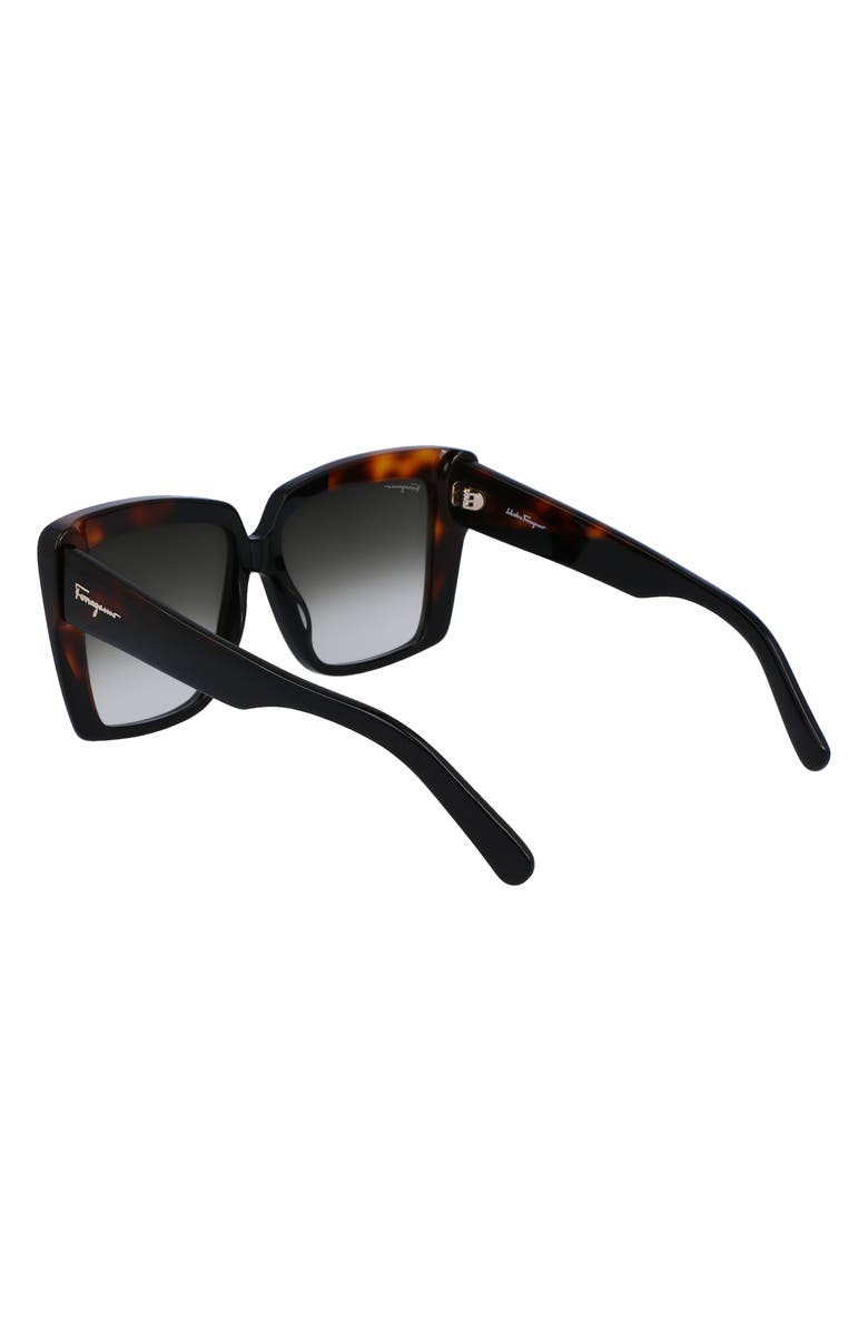 FERRAGAMO 55mm Gradient Rectangular Sunglasses, Alternate, color, 