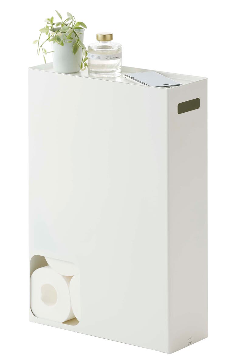 Yamazaki Toilet Paper Stocker, Main, color, White
