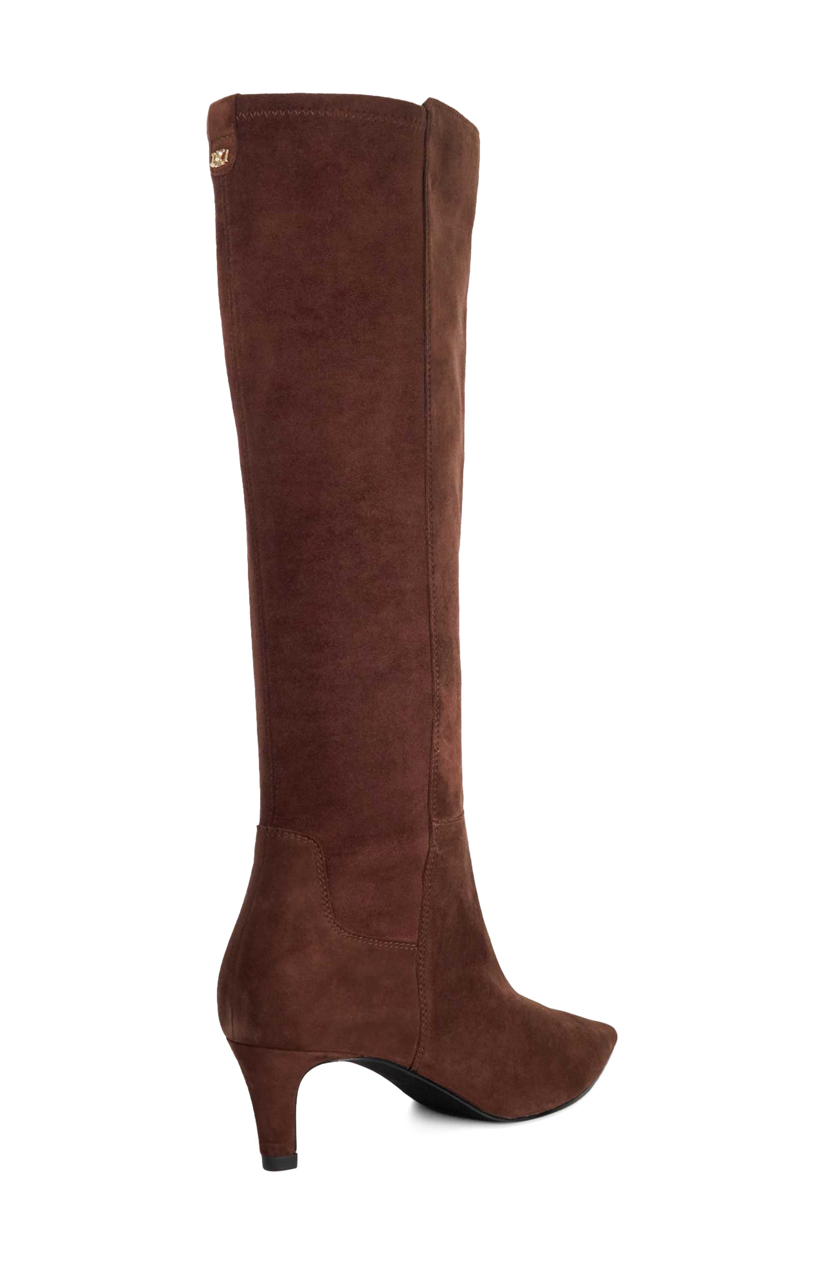 Sultry Leather Knee High Boot, Alternate, color, BROWN