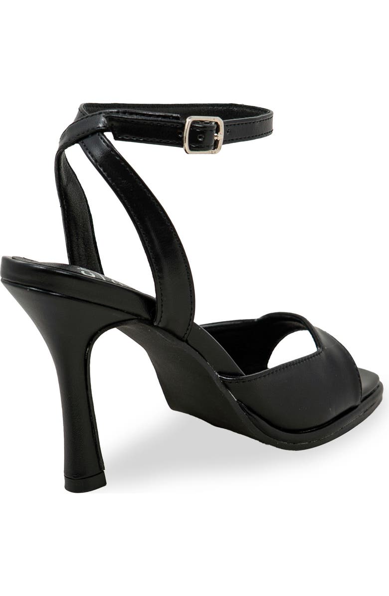 CHASE AND CHLOE Open Toe Ankle Strap Sandal, Alternate, color, Black