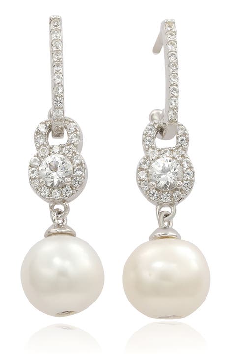 Sterling Silver Freshwater Pearl Drop Earrings