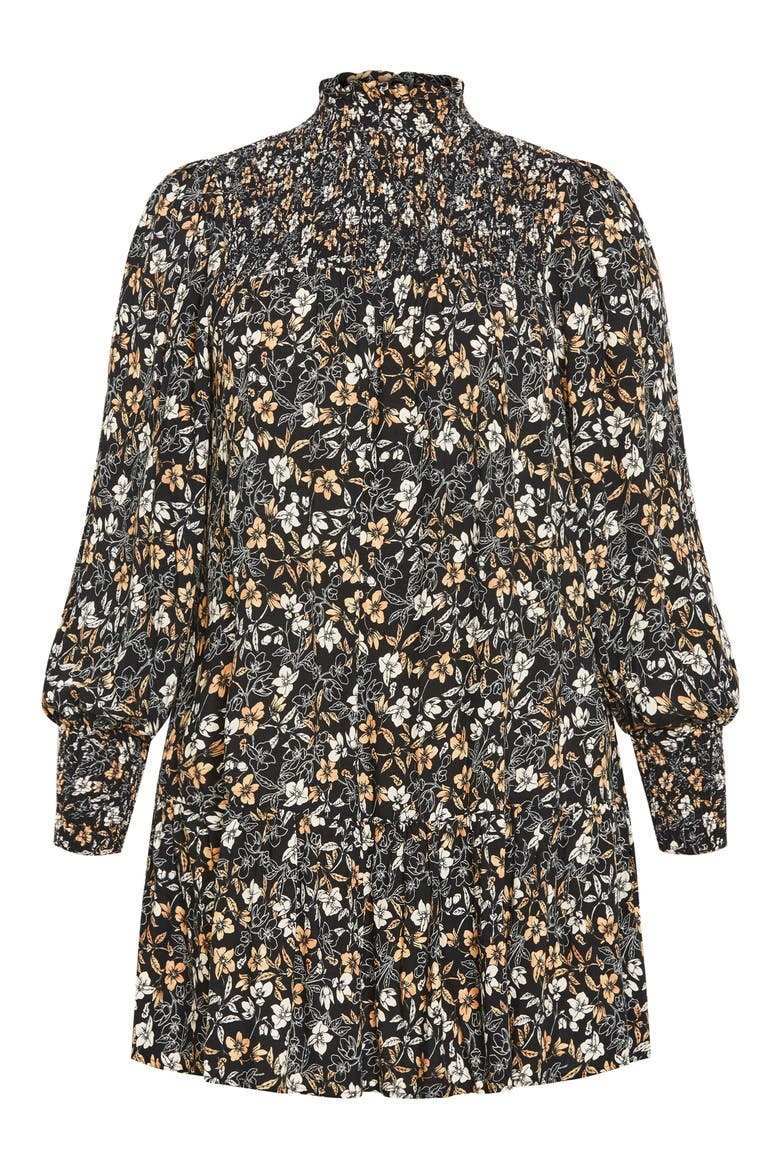 Cece Floral Long Sleeve Shift Dress, Alternate, color, DITSY