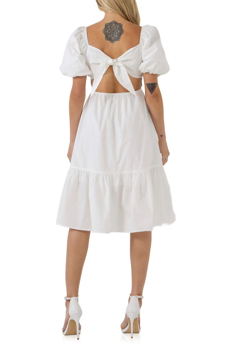 English Factory Puff Sleeve Cotton Dress, Alternate, color,